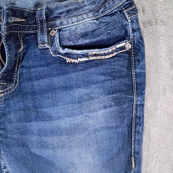 VIGOSS Dublin Boot Cut Jean Women 32x32, Tag 7/8x33 Heritage Fit Embellished - Picture 5 of 16